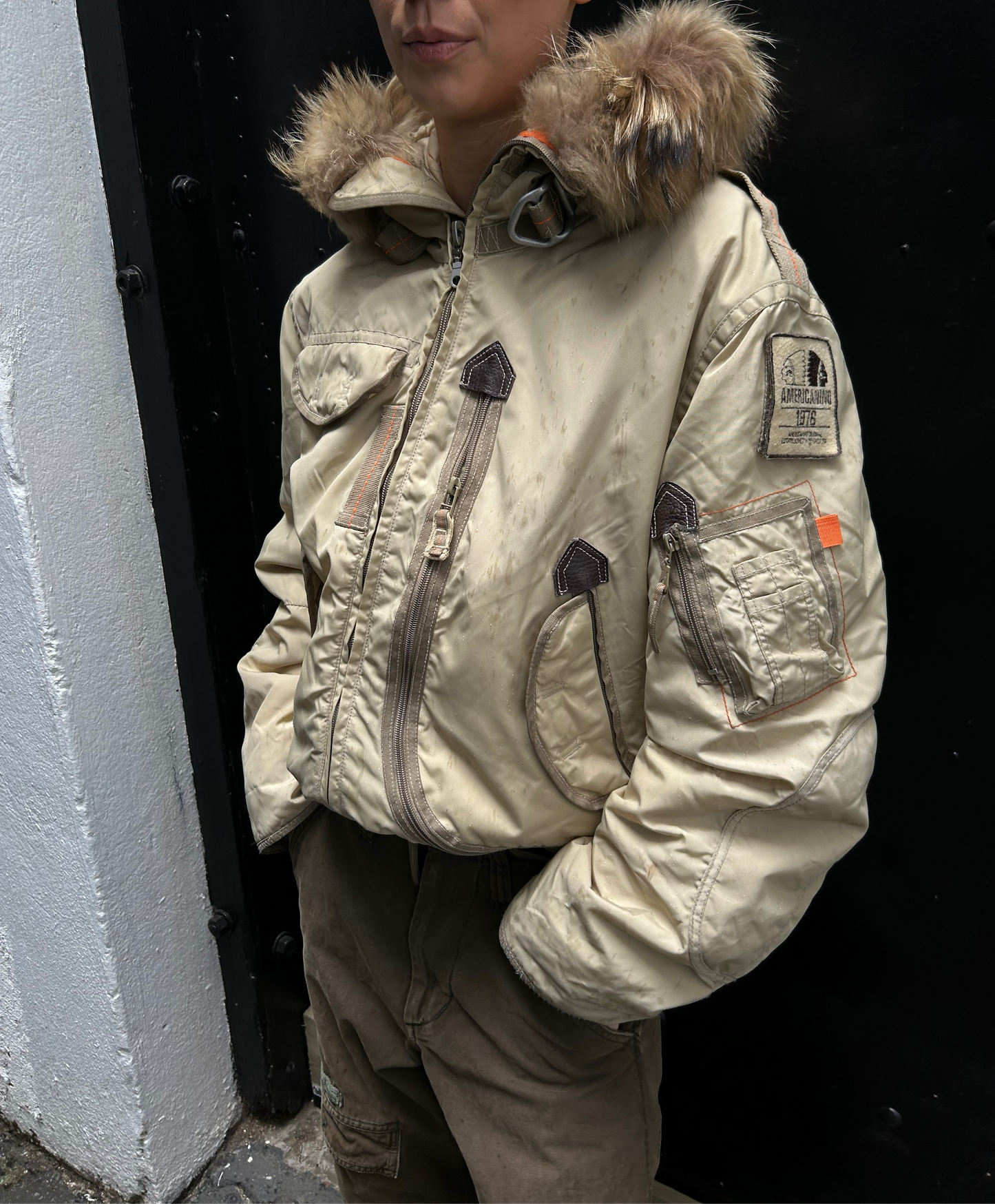 PUFFER W REAL FUR
