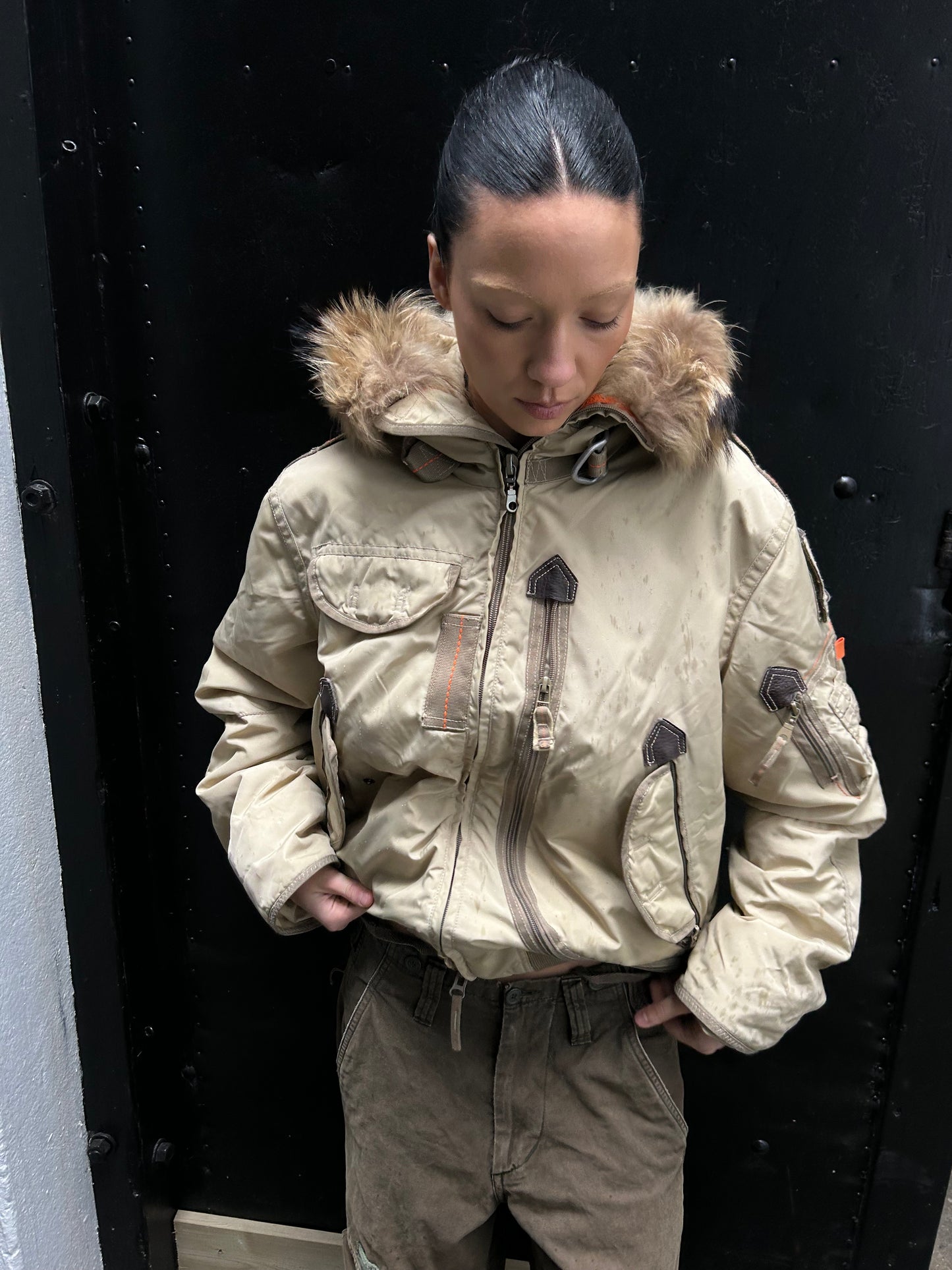 PUFFER W REAL FUR
