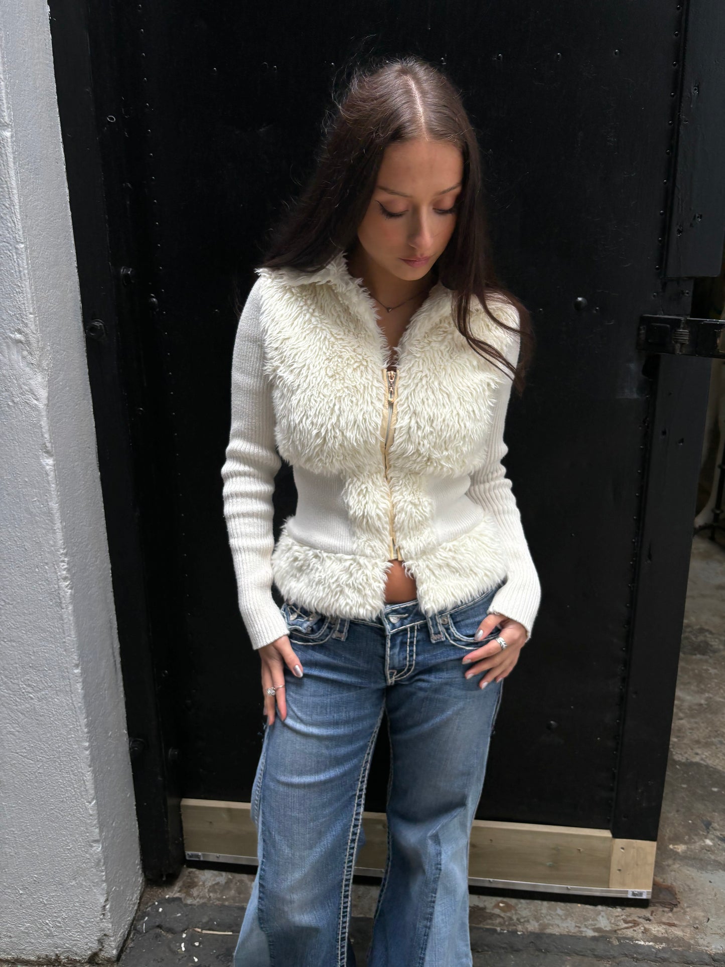 FAUX FUR SWEATER