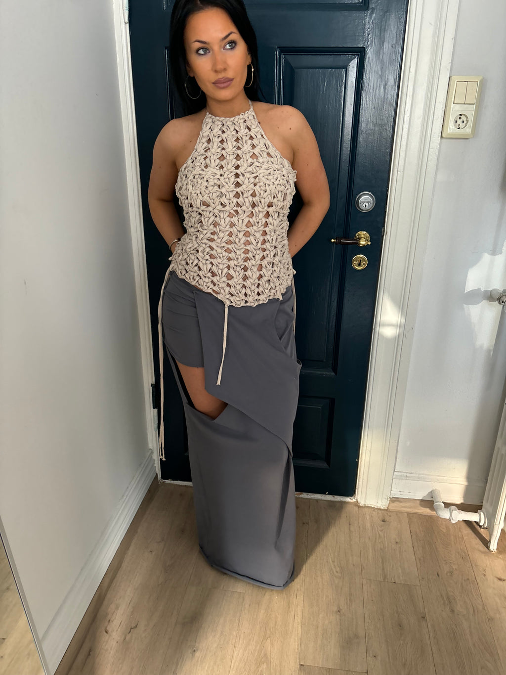 THESS MAXI SKIRT IN GREY