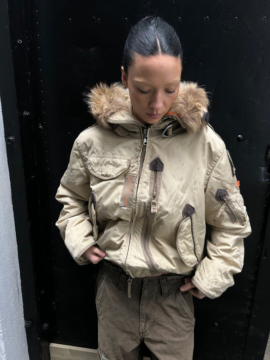 PUFFER W REAL FUR