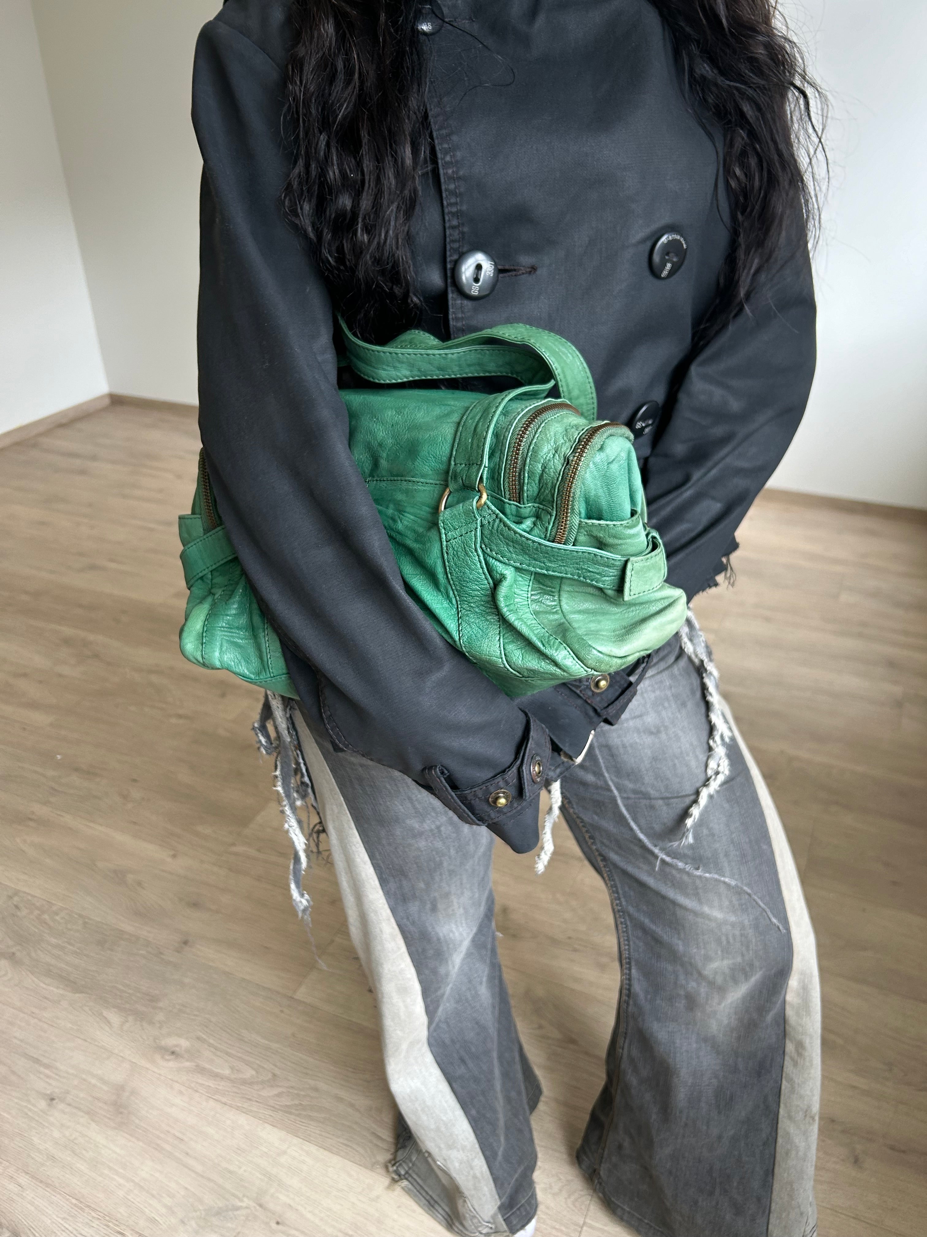 Y2K SHOULDER LEATHER BAG