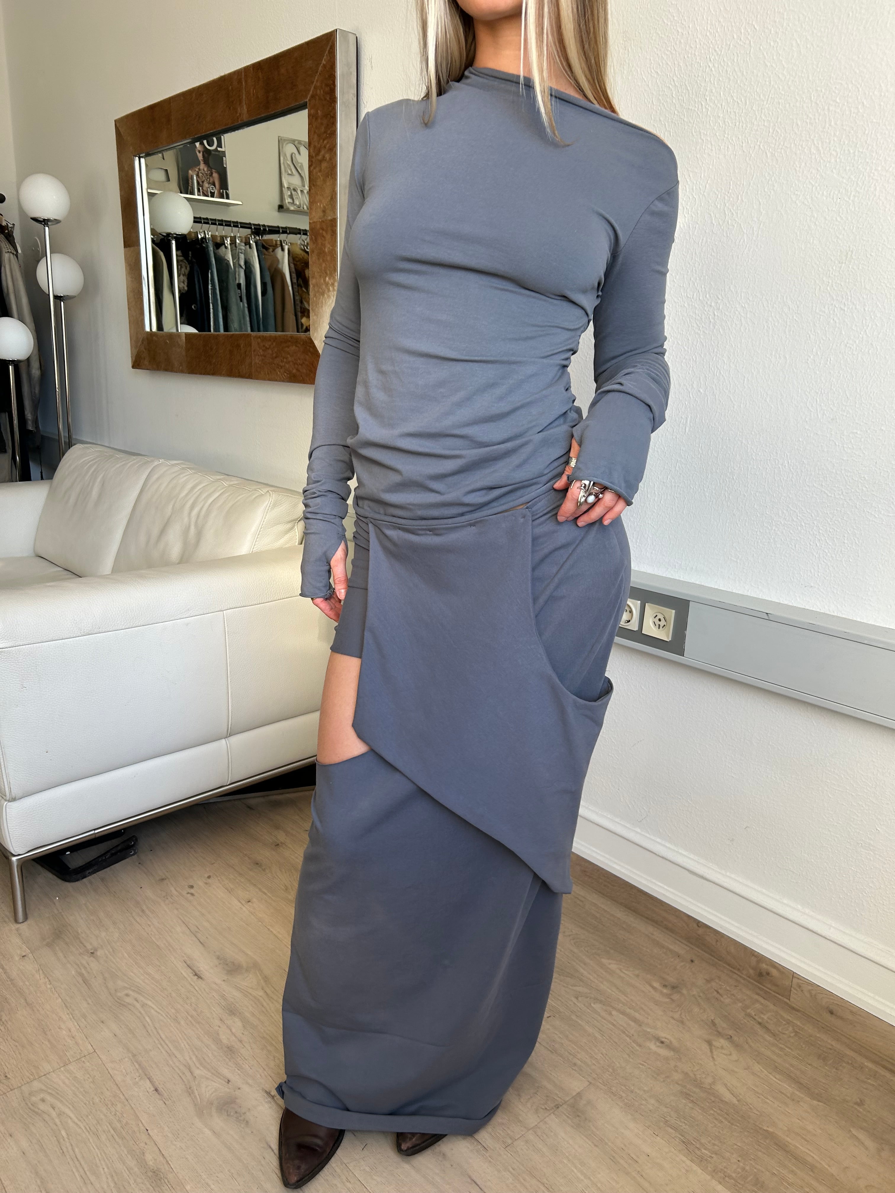 THESS MAXI SKIRT IN GREY