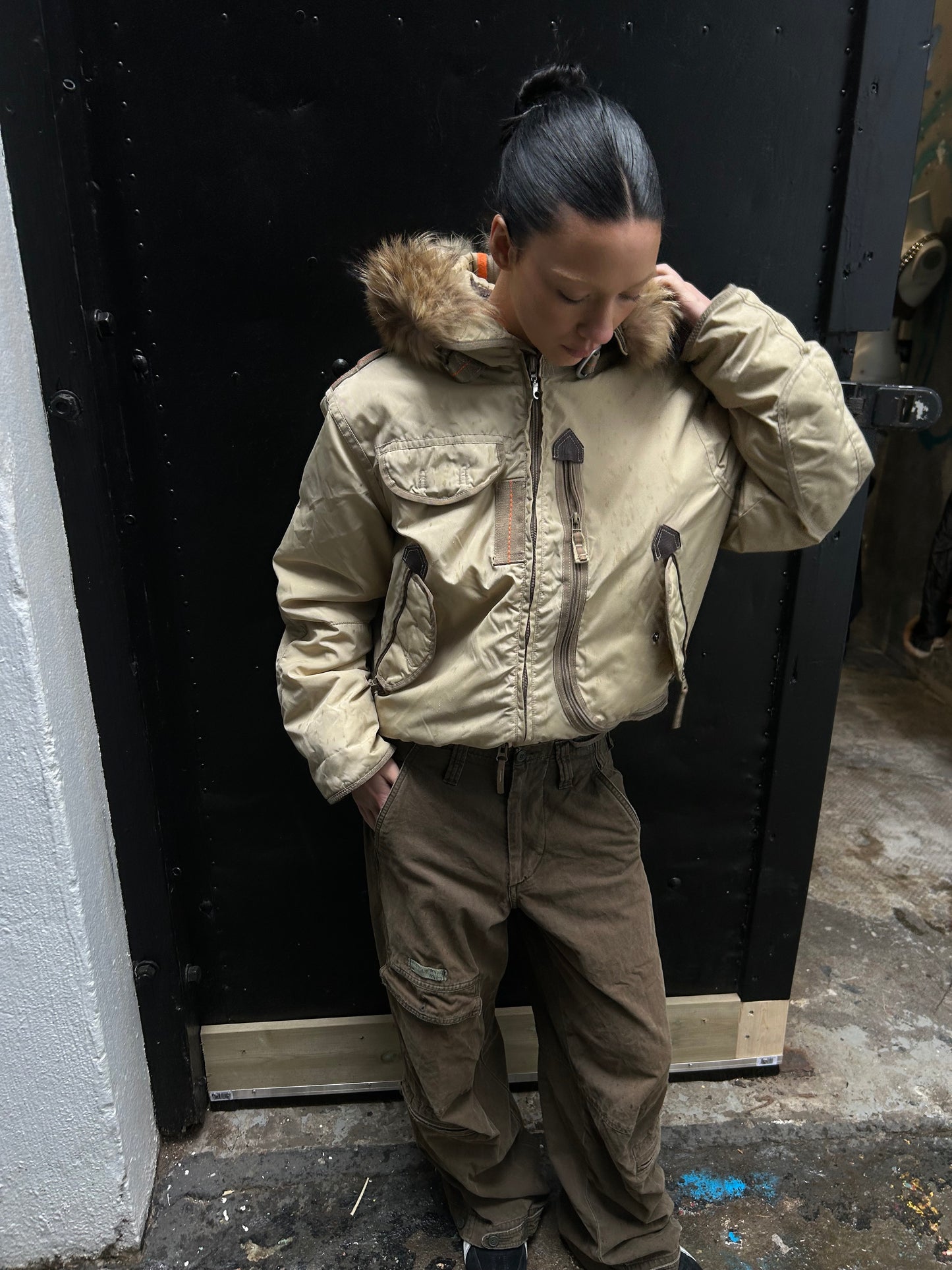 PUFFER W REAL FUR