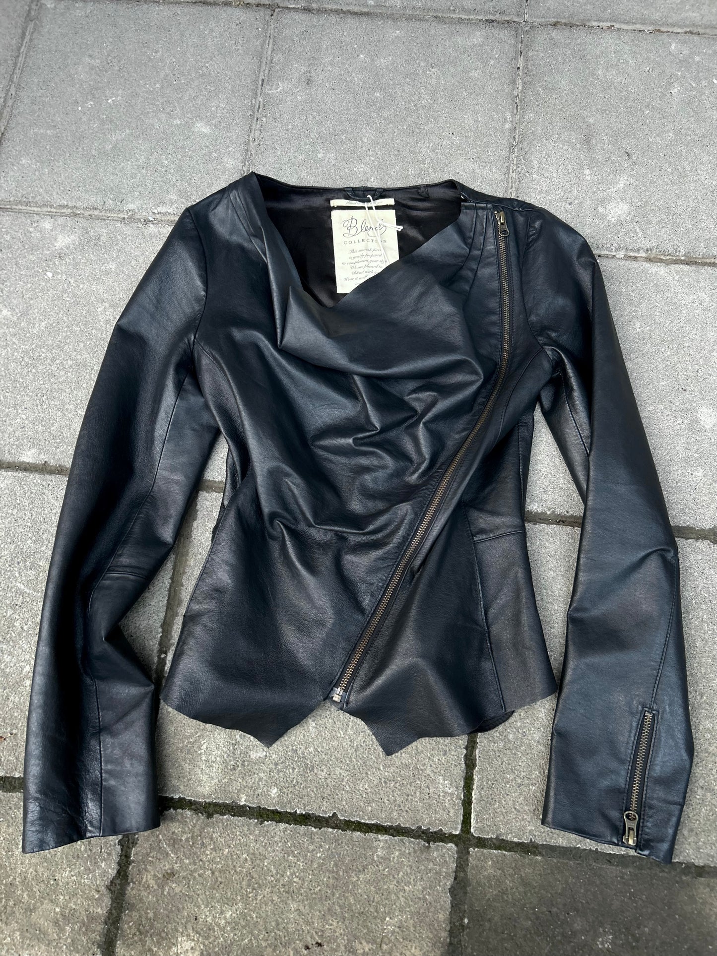 ASYMMETRICAL LEATHER JACKET