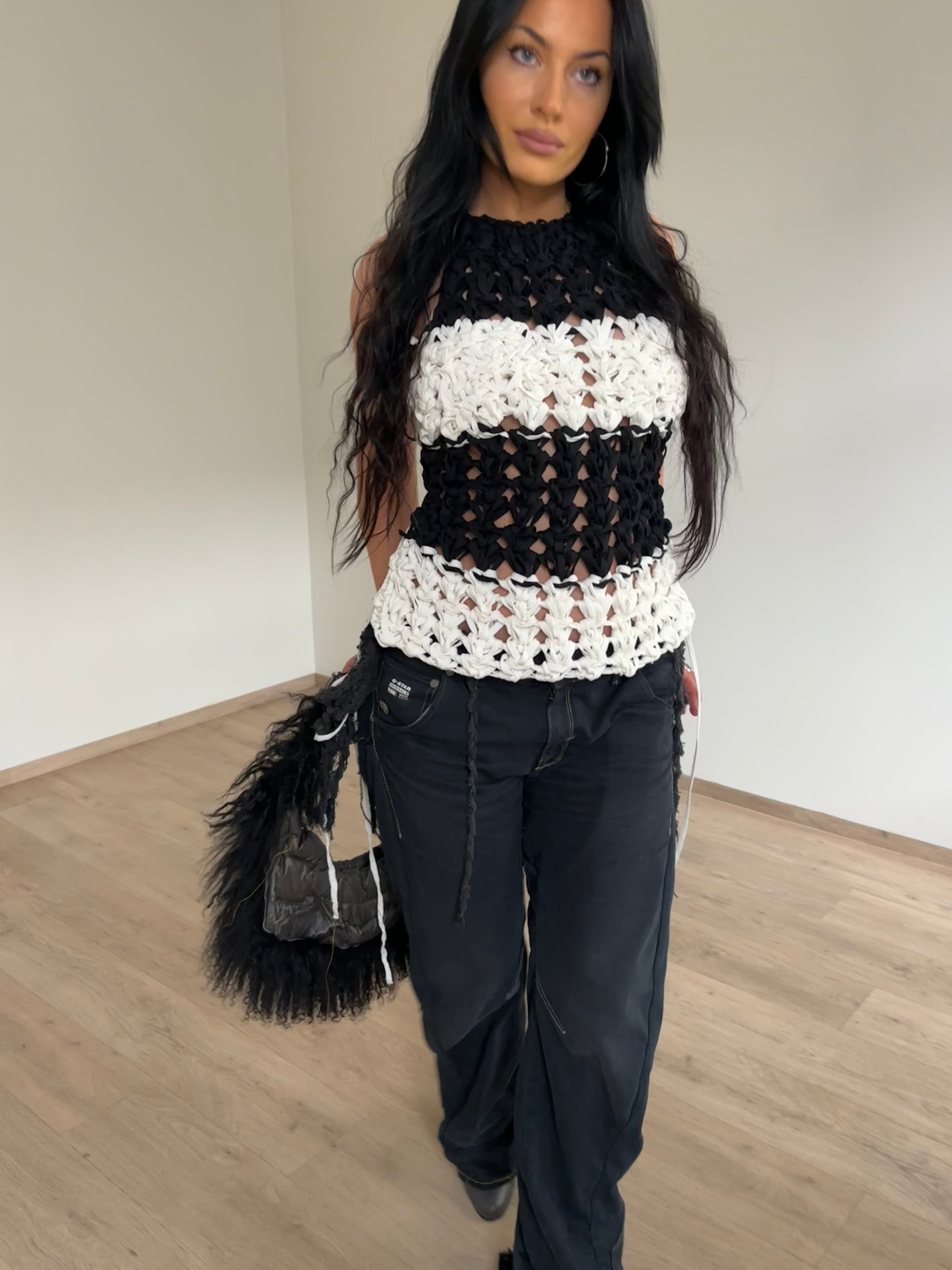 THESS BACKLESS TOP B&W