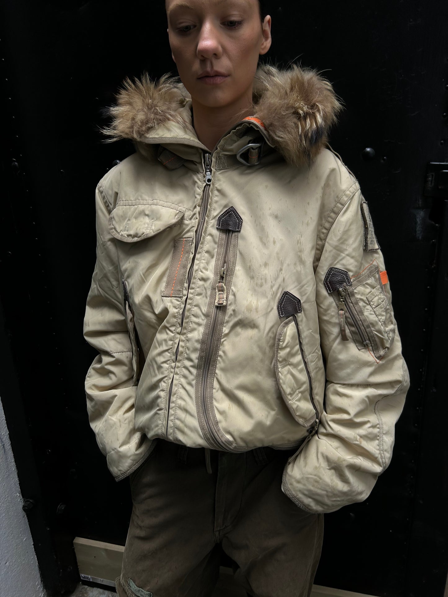PUFFER W REAL FUR