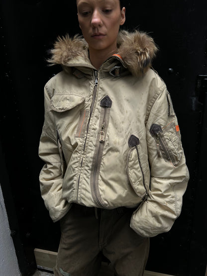 PUFFER W REAL FUR