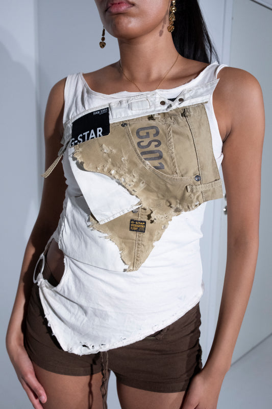 G-STAR THESS DISTRESSED TOP