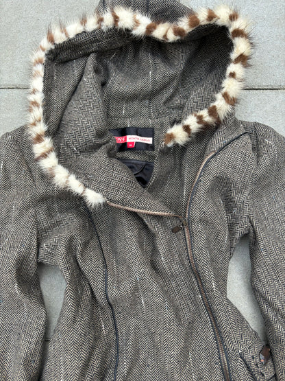 ZIPPED JACKET W FUR