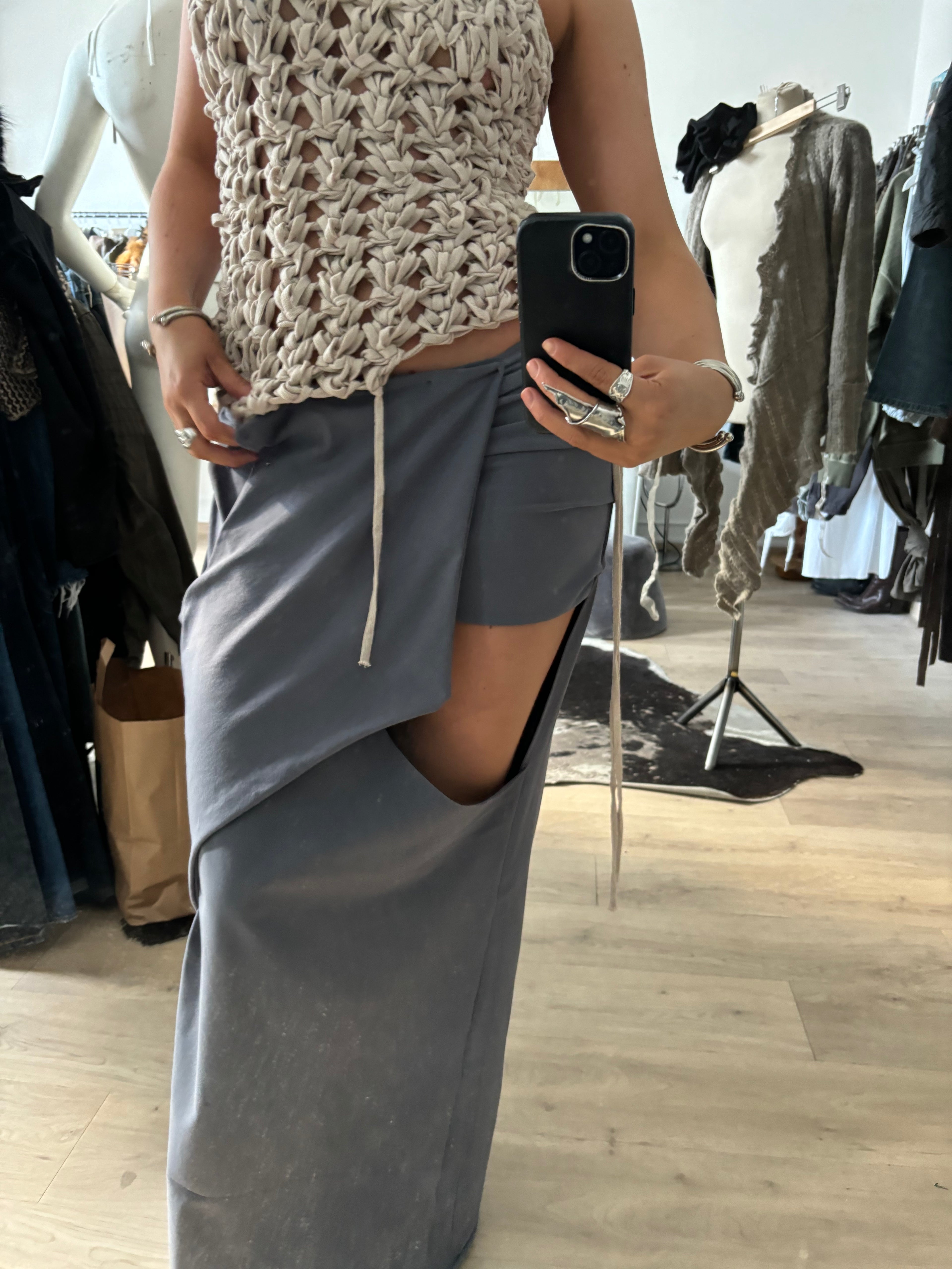 THESS MAXI SKIRT IN GREY
