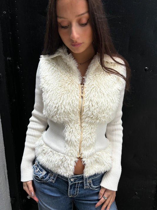 FAUX FUR SWEATER