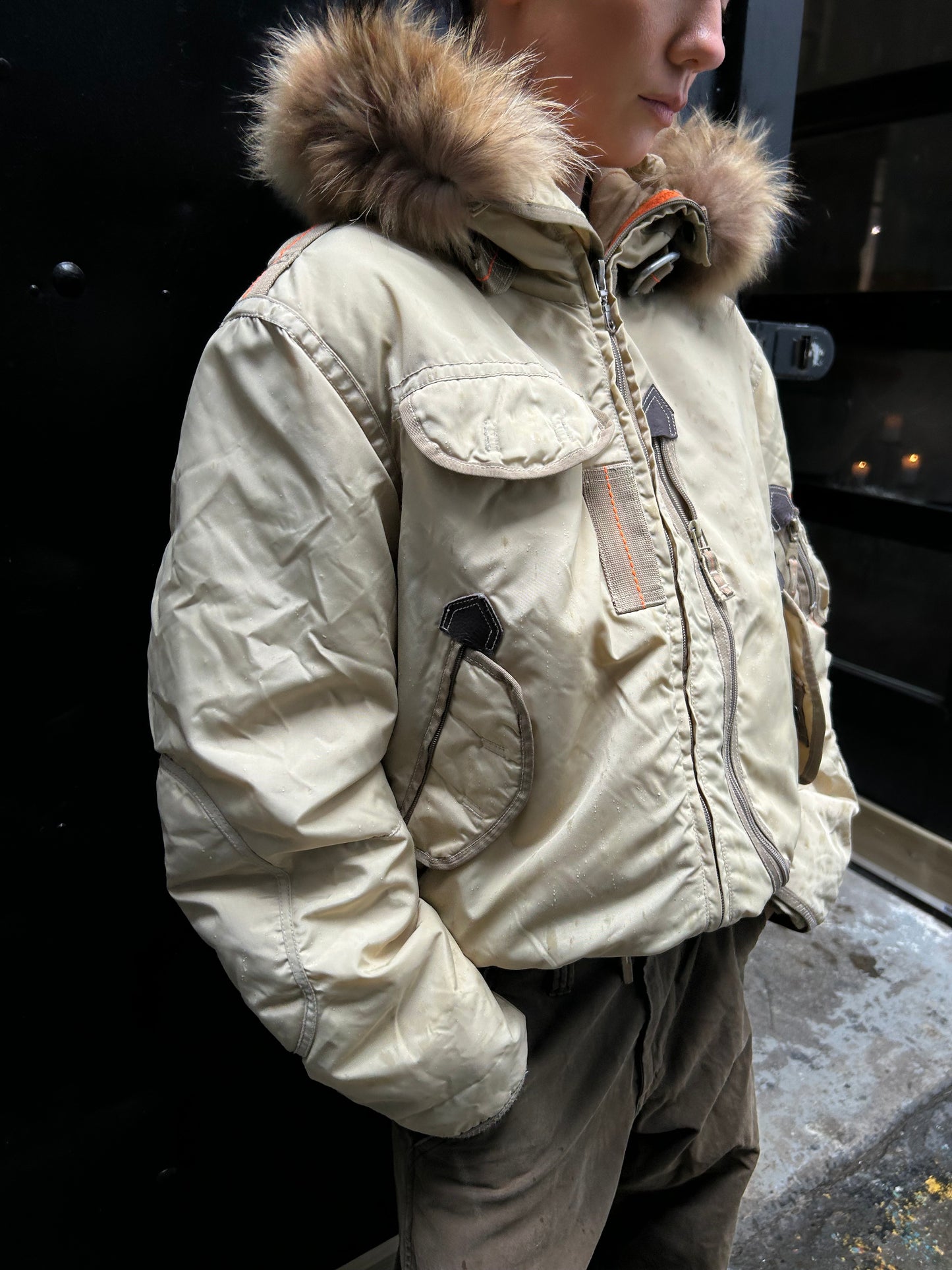 PUFFER W REAL FUR