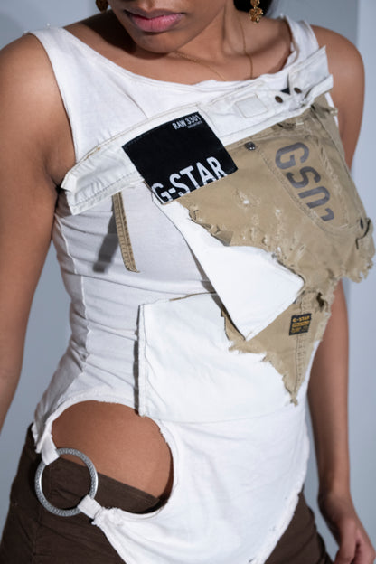 G-STAR THESS DISTRESSED TOP